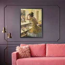 «Final Touches» в интерьере гостиной с розовым диваном