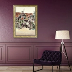 «The Smaller Courtyard, Hotel Guilleaume le Conquerant, Dives, France» в интерьере в классическом стиле в фиолетовых тонах