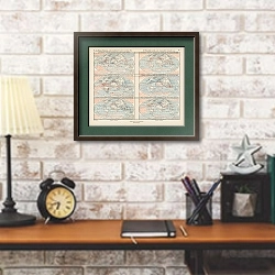 «Pflanzl Nahrungs- und und Genusslmittel; Zucker, Getranke, Ole.» в интерьере кабинета в стиле лофт над столом