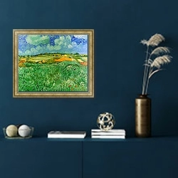 «Равнина близ Овера» в интерьере в классическом стиле в синих тонах
