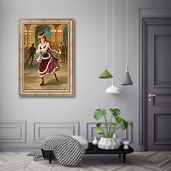 «Junge, rothaarige Pariserin auf der Rollschuhbahn» в интерьере коридора в классическом стиле