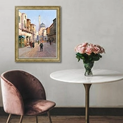 «Orientalische Straßenszene» в интерьере в классическом стиле над креслом