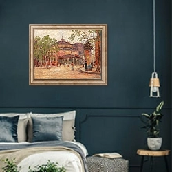 «From Paris» в интерьере классической спальни с темными стенами