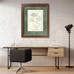 «Гномоника I (Солнечные часы)» в интерьере современного кабинета с кирпичными стенами