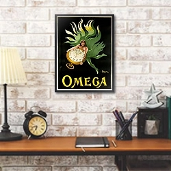 «Omega» в интерьере кабинета в стиле лофт над столом
