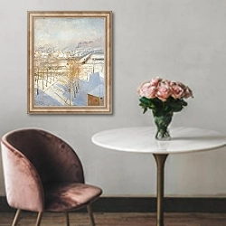 «Paris in Snow» в интерьере в классическом стиле над креслом
