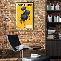 «Parapluie-Revel» в интерьере кабинета в стиле лофт с кирпичными стенами
