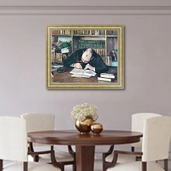 «Портрет книготорговца Е. Фонтейна» в интерьере столовой в классическом стиле