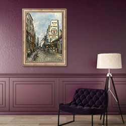 «La Rue Saint-Jacques, Paris» в интерьере в классическом стиле в фиолетовых тонах