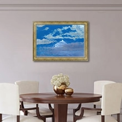 «Исследование облаков с горной Вершины» в интерьере столовой в классическом стиле