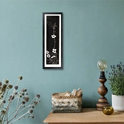 «Тееблоэсем» в интерьере в стиле ретро с бирюзовыми стенами