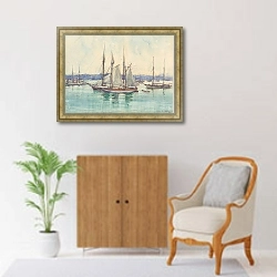 «Гавань» в интерьере в классическом стиле над комодом