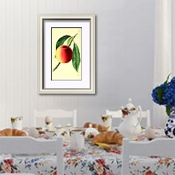 «Бельгийский персик» в интерьере столовой в стиле прованс над столом
