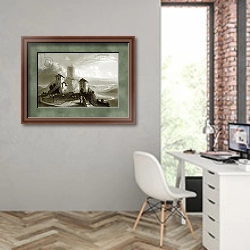 «Hornberg» в интерьере современного кабинета на стене