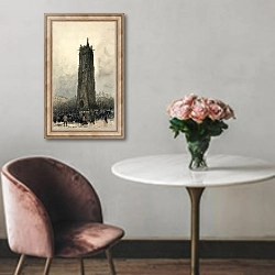 «La tour Saint-Jacques» в интерьере в классическом стиле над креслом