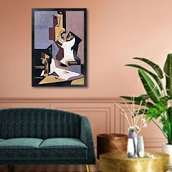 «Still Life; Nature Morte, 1918» в интерьере классической гостиной над диваном