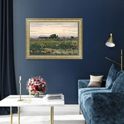 «Michigan» в интерьере в классическом стиле в синих тонах