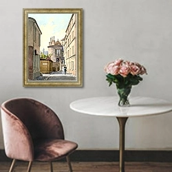 «Экскурсия по старой мельнице Д'Амур, Орлеан, 26 г. до н. э. отъезд мужа» в интерьере в классическом стиле над креслом