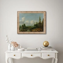 «Swedish Landscape» в интерьере в классическом стиле над столом