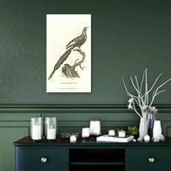 «Golden Green Crow» в интерьере зеленой комнаты