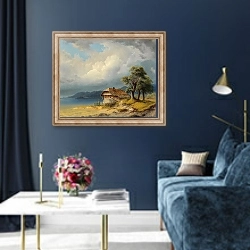 «St. Ruprecht near Klagenfurt) Lake Wörthersee, A Fishing Hut,» в интерьере в классическом стиле в синих тонах