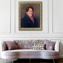 «Count Pierre-Louis Roederer 18th-19th century» в интерьере гостиной в классическом стиле над диваном