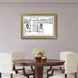 «Illustration for 'The Yellow Book'» в интерьере столовой в классическом стиле