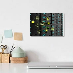 «a Cloud Computing diagram» в интерьере офиса над столом