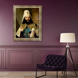 «Портрет католикоса Грузии Антония» в интерьере в классическом стиле в фиолетовых тонах