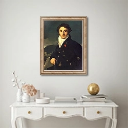«Portrait of Charles Cordier 1811» в интерьере в классическом стиле над столом