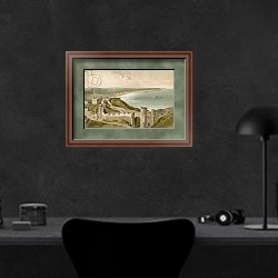 «The North Bay--Scarborough» в интерьере кабинета в черных цветах над столом