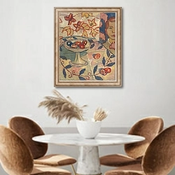 «Still life with colored eggs» в интерьере кухни над кофейным столиком