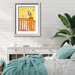 «La Passerelle» в интерьере спальни в стиле прованс с голубыми деталями