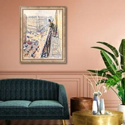 «Rue Lafayette» в интерьере классической гостиной над диваном