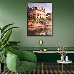 «The Residence» в интерьере гостиной в зеленых тонах