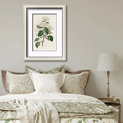 «Germander-leaved Spiroea» в интерьере спальни в стиле прованс над кроватью