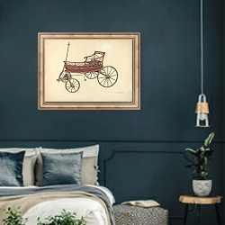 «Zoar Invalid Wagon» в интерьере классической спальни с темными стенами