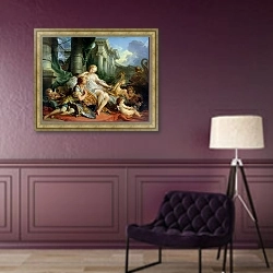 «Rinaldo and Armida, 1733» в интерьере в классическом стиле в фиолетовых тонах