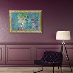 «Spectacle non identifié – maquette de décor – projet de rideau de scène» в интерьере в классическом стиле в фиолетовых тонах