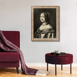 «Anne of Austria» в интерьере гостиной в бордовых тонах