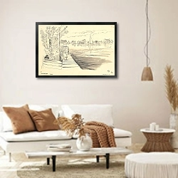 «Gezicht te Knollendam» в интерьере светлой гостиной в стиле ретро