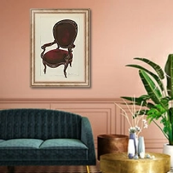 «Queen Anne Chair» в интерьере классической гостиной над диваном