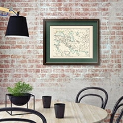 «Western‎ ‎Asia‎ ‎under‎ ‎the‎ ‎Abbasid‎ ‎Caliphs» в интерьере кухни в стиле лофт с кирпичной стеной