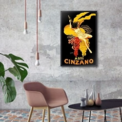 «Asti Cinzano» в интерьере в стиле лофт с бетонной стеной