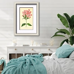 «Lychnis grandiflora» в интерьере спальни в стиле прованс с голубыми деталями