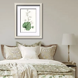 «Small-flowered Heuchera» в интерьере спальни в стиле прованс над кроватью