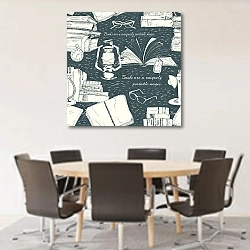 «Книжный мир волшебства» в интерьере конференц-зала с круглым столом