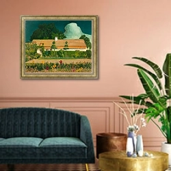 «The Flower Lover» в интерьере классической гостиной над диваном