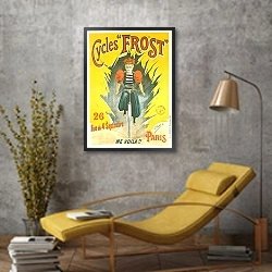 «Cycles Frost» в интерьере в стиле лофт с желтым креслом