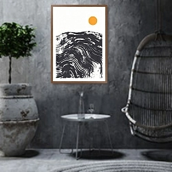 «Солнечные арки 6» в интерьере в этническом стиле в серых тонах